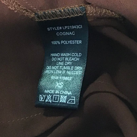 LUSH XS Perfect Night Brown Satin Cowl Neck Culotte Jumpsuit NEW b122 - Picture 11 of 13